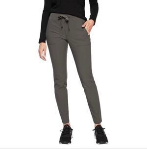 Athleta Headlands Hybrid Skinny Slim Pants Gray Drawstring Waistband Gorpcore 4